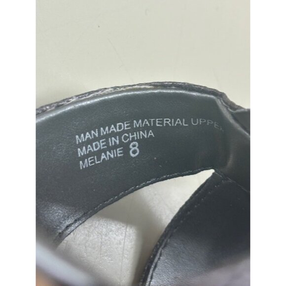 Yellow Box Womens Size 8 Silver Wedge Sandals With Rhinestone Accent & Cork Plat - Picture 6 of 7